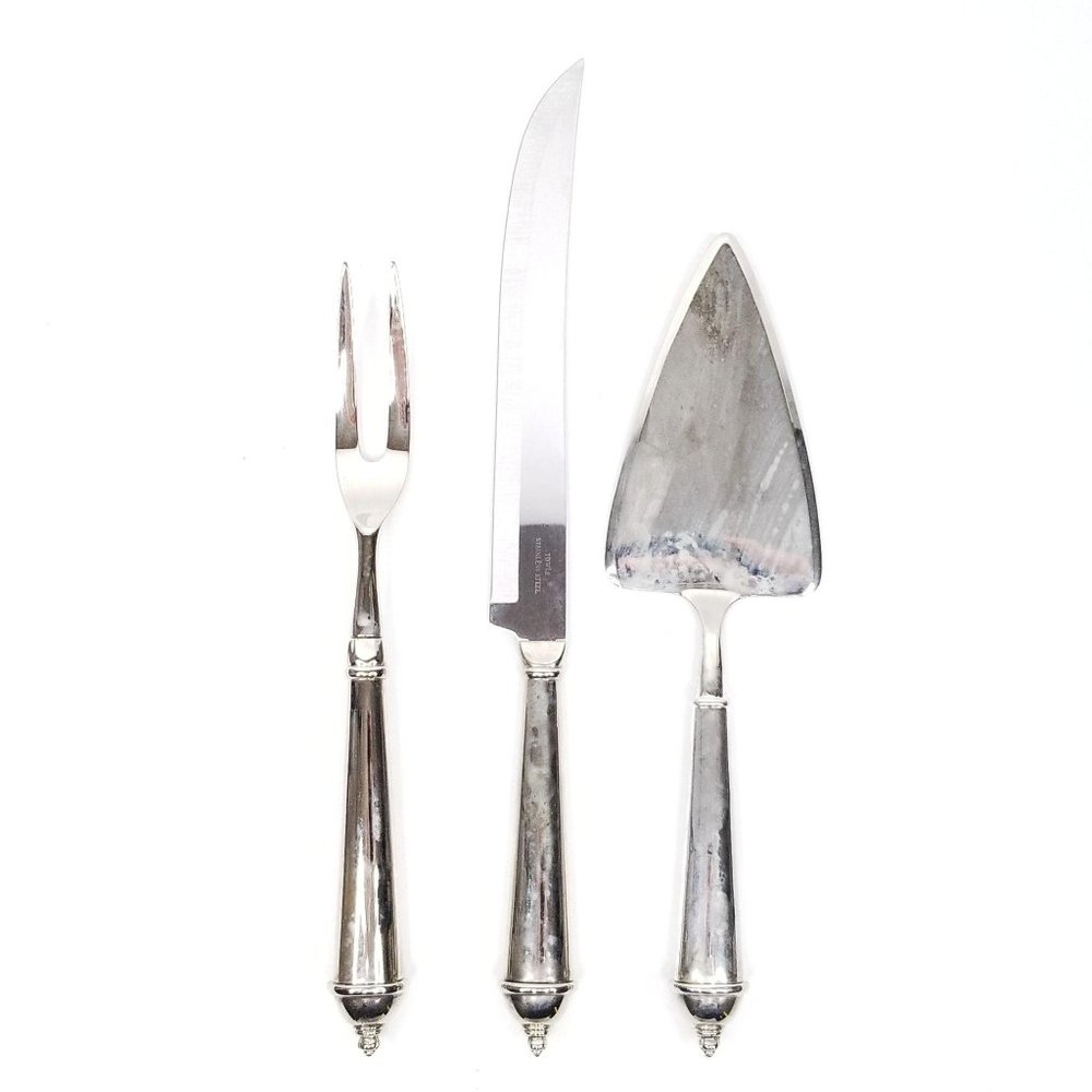 Towle Copenhagen Pattern Carving Set Cake Server